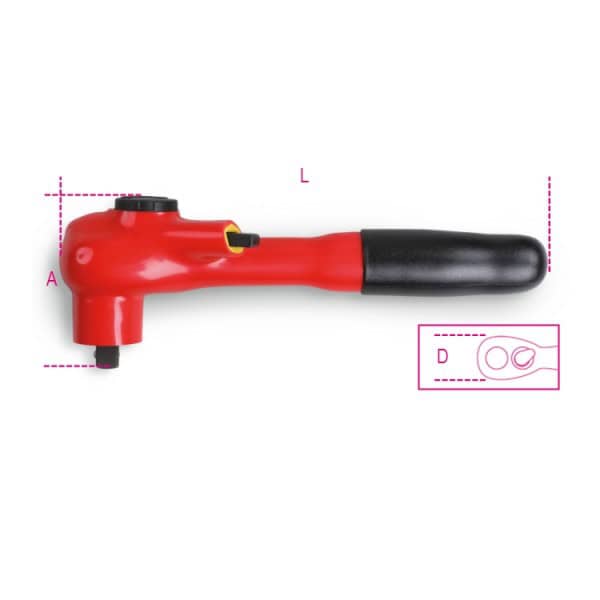 Cliquet réversible carré mâle 3/8â€