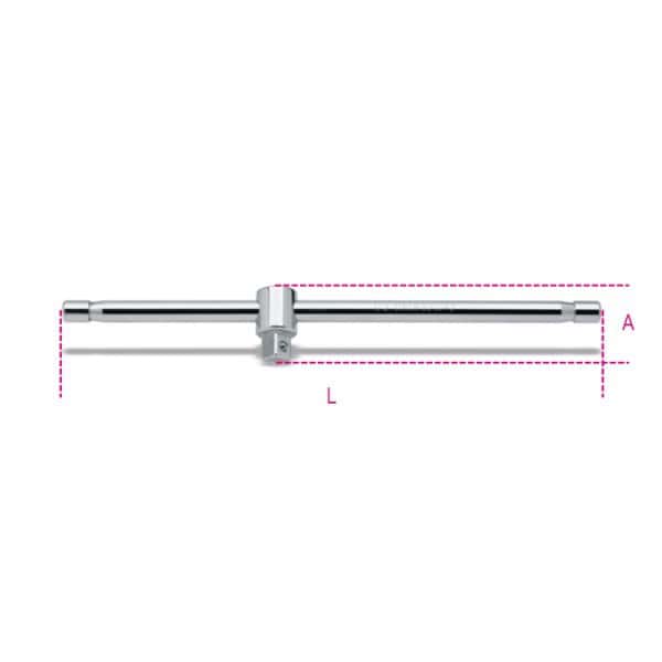 Poignée coulissante carré mâle 1/2″