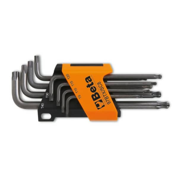 Jeu de 8 clés mâles coudées à tête sphérique pour vis Torx®