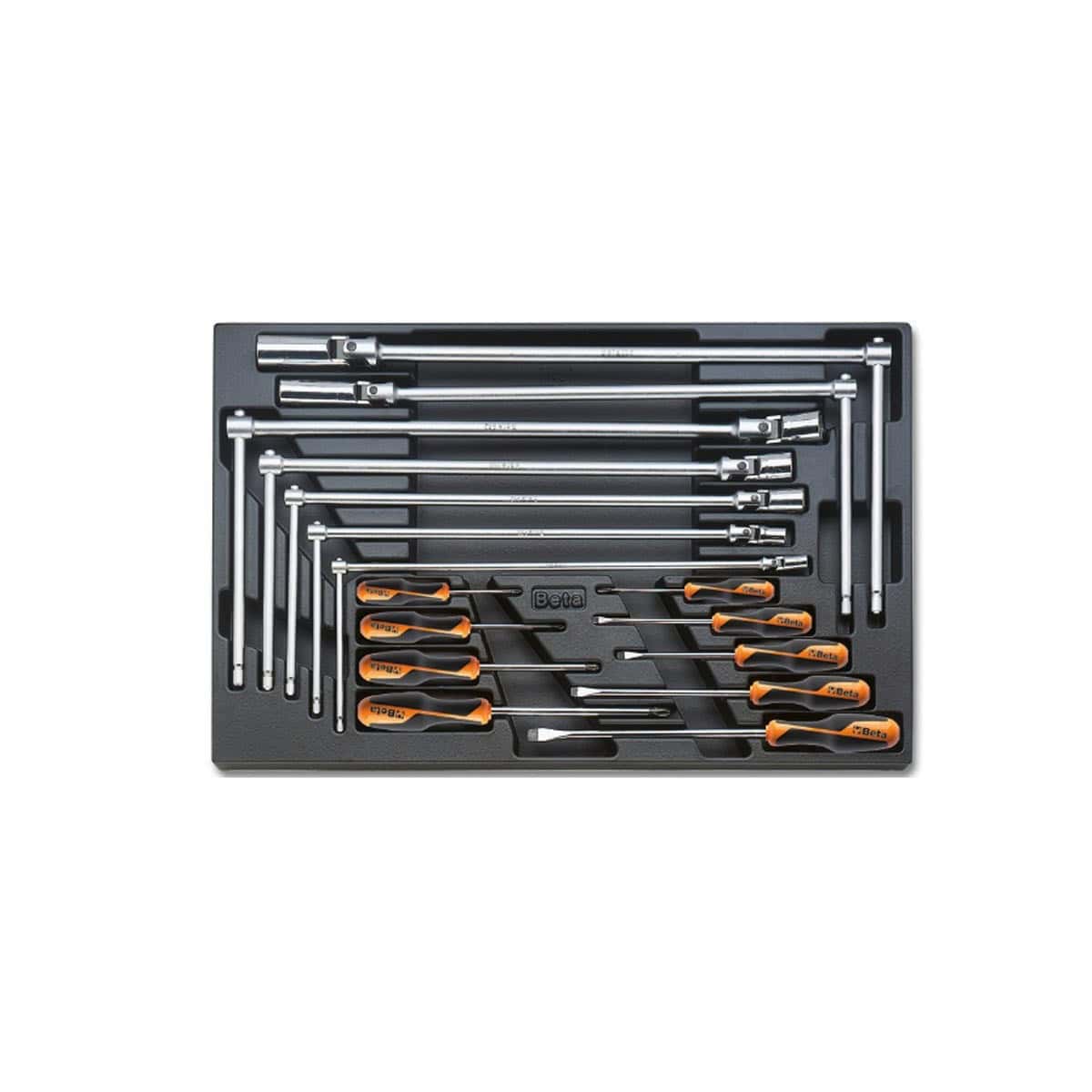 Plateau thermoformé rigide avec composition d’outils