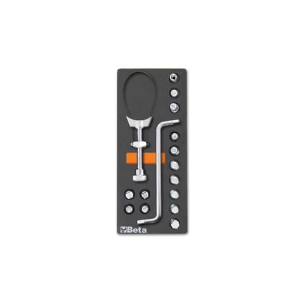 Plateau thermoformé souple avec composition d’outils