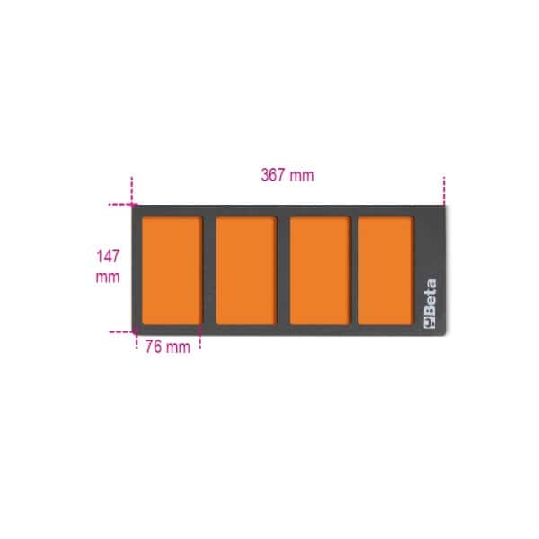 Plateau thermoformé souple avec 4 bacs de rangement
